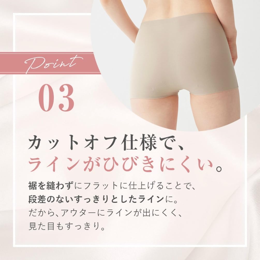 Detalle de グンゼ キレイラボ KL2062(A) レディース一分丈ショーツ 綿混・完全無縫製・深ばき