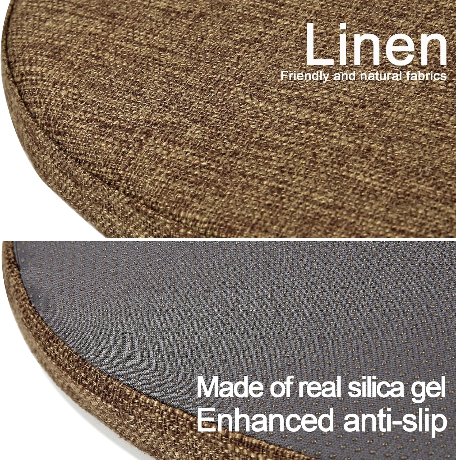 Detalle de BUYUE Friendly Woven Fabric Magnetic Cushions for Metal Chairs (14x14, U-Shape) – Set of 4