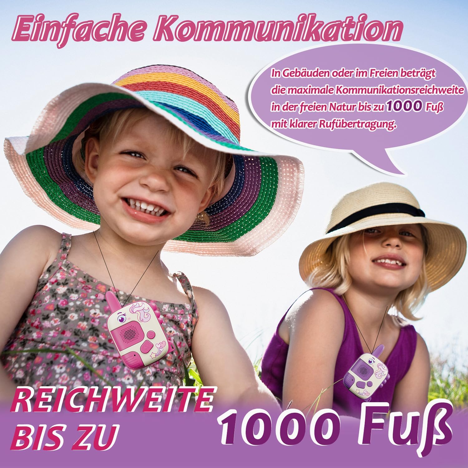 Detalle de 2PCS Einhorn Walkie-Talkies Kinder für 3+