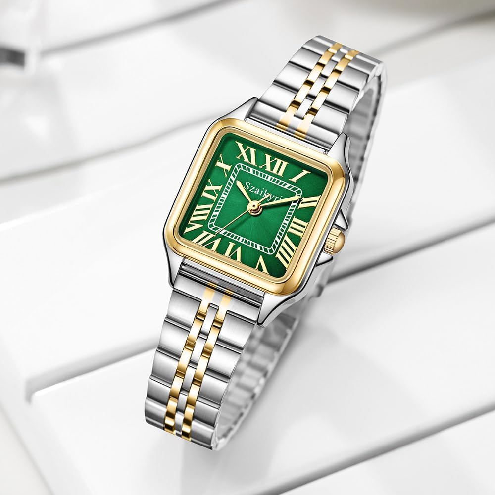 Thumbnail 3 de Szaikyri Quadrato Classico Orologio da Donna con Numeri Romani e Cinturino Intercambiabile