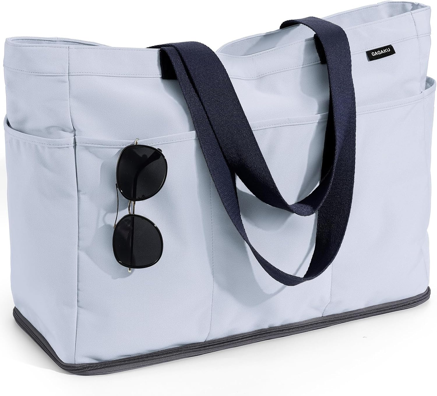 Detalle de GAGAKU Sac de plage XXL avec compartiment isotherme – 50 x 38 x 19 cm, bleu