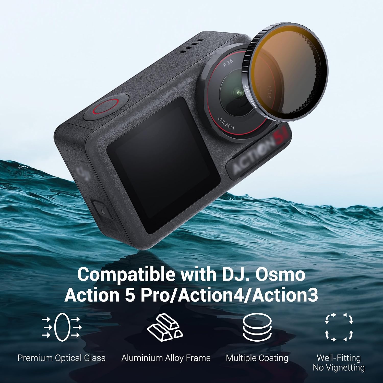 Thumbnail 1 de JJC 4 Pack ND/PL Filters for DJI Osmo Action 5