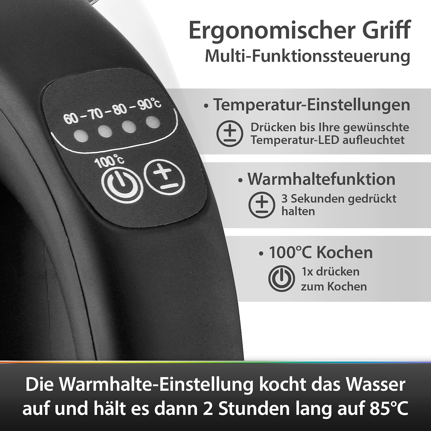 Thumbnail 4 de T24 Wasserkocher Glas 1,7 L mit Temperatureinstellung