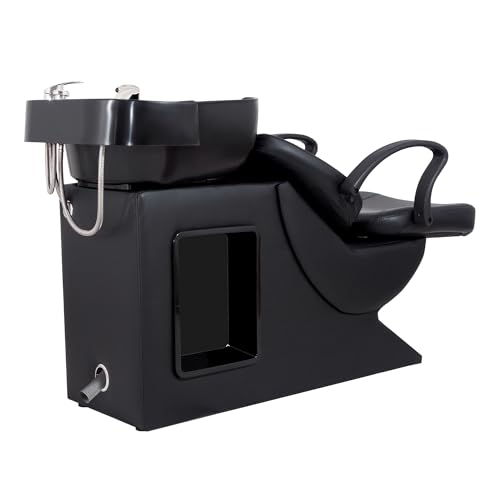 Detalle 2 de WestWood Salon Shampoo Chair with ABS Basin, Reclining Backrest and Mixer