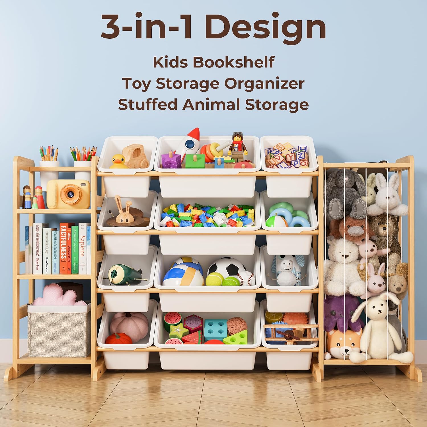 Detalle 2 de Toy Storage Organizer with 12 Bins 55.1