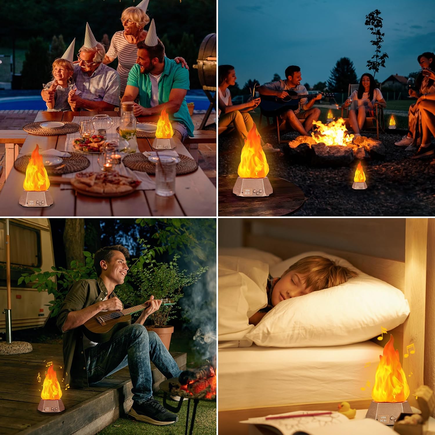 Detalle de Toodour Outdoor Flame Lights 2-Pack