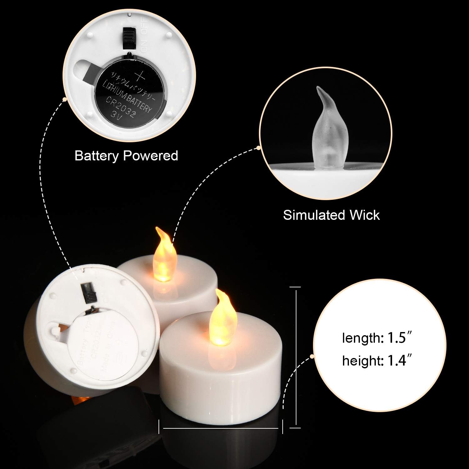 Thumbnail 6 de Aku Tonpa 50 Pack Realistic Flameless Tealight Candles 🕯
