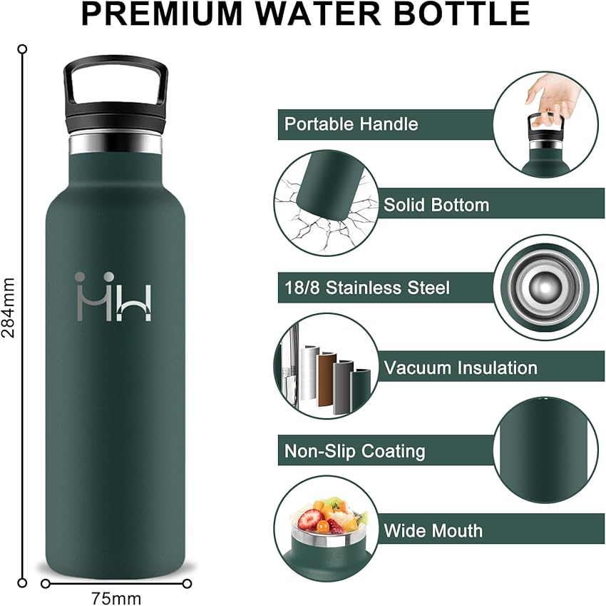 Detalle 2 de Botella Acero Inoxidable 750 ml, termo doble aislamiento 🥤