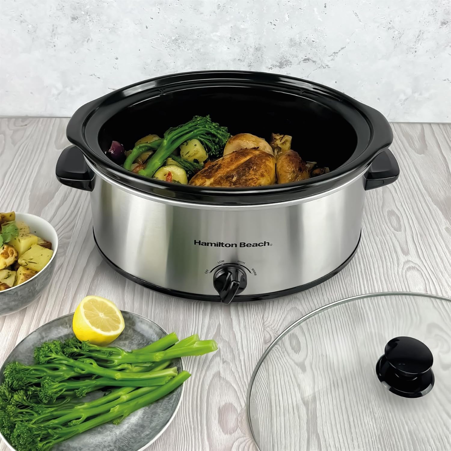 Detalle de Hamilton Beach 6.5L Family Favourite Slow Cooker (HBSC070S)