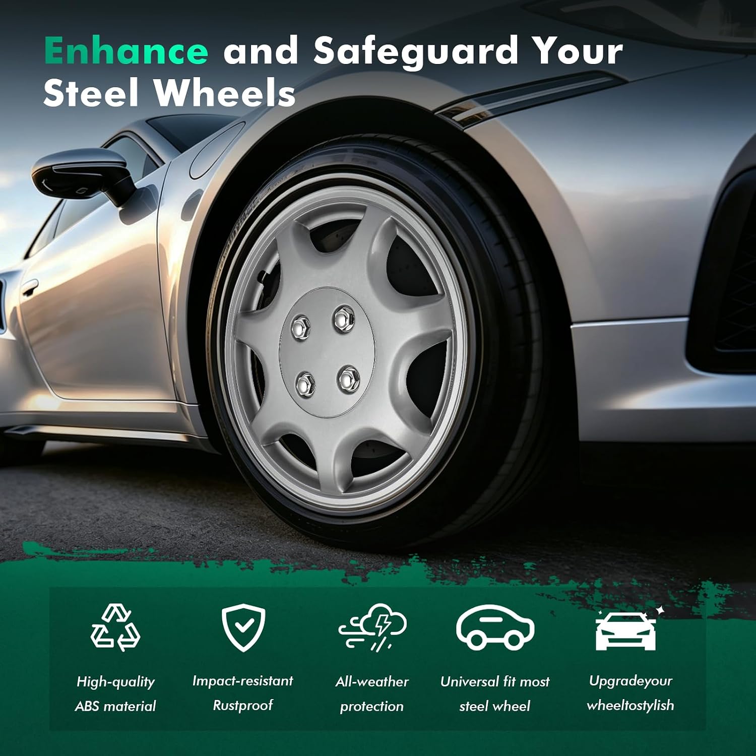 Thumbnail 6 de SCITOO 14-Inch Hubcaps