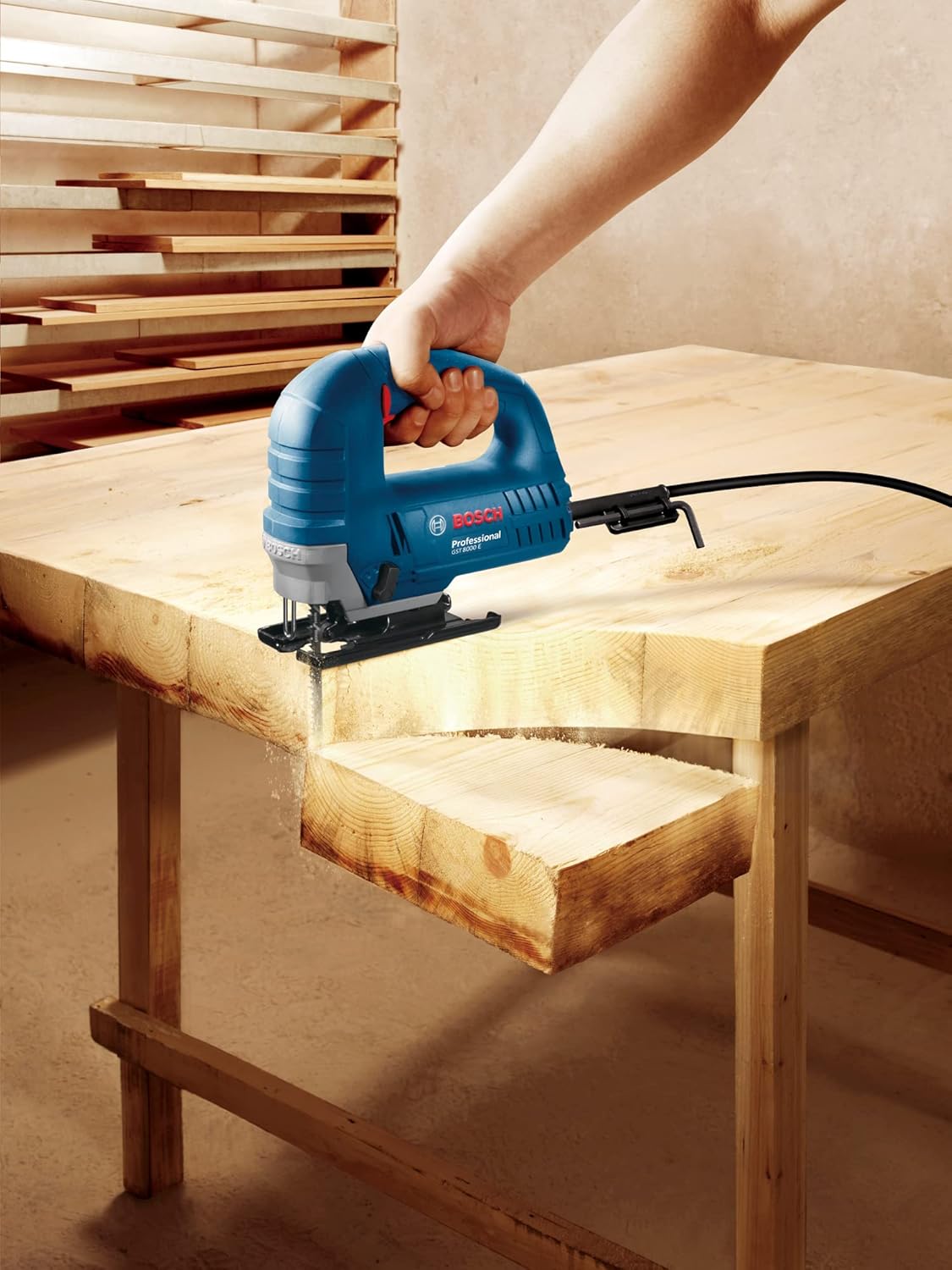 Thumbnail 3 de Bosch Professional scie sauteuse GST 8000 E avec pare-éclats et lame T144 D