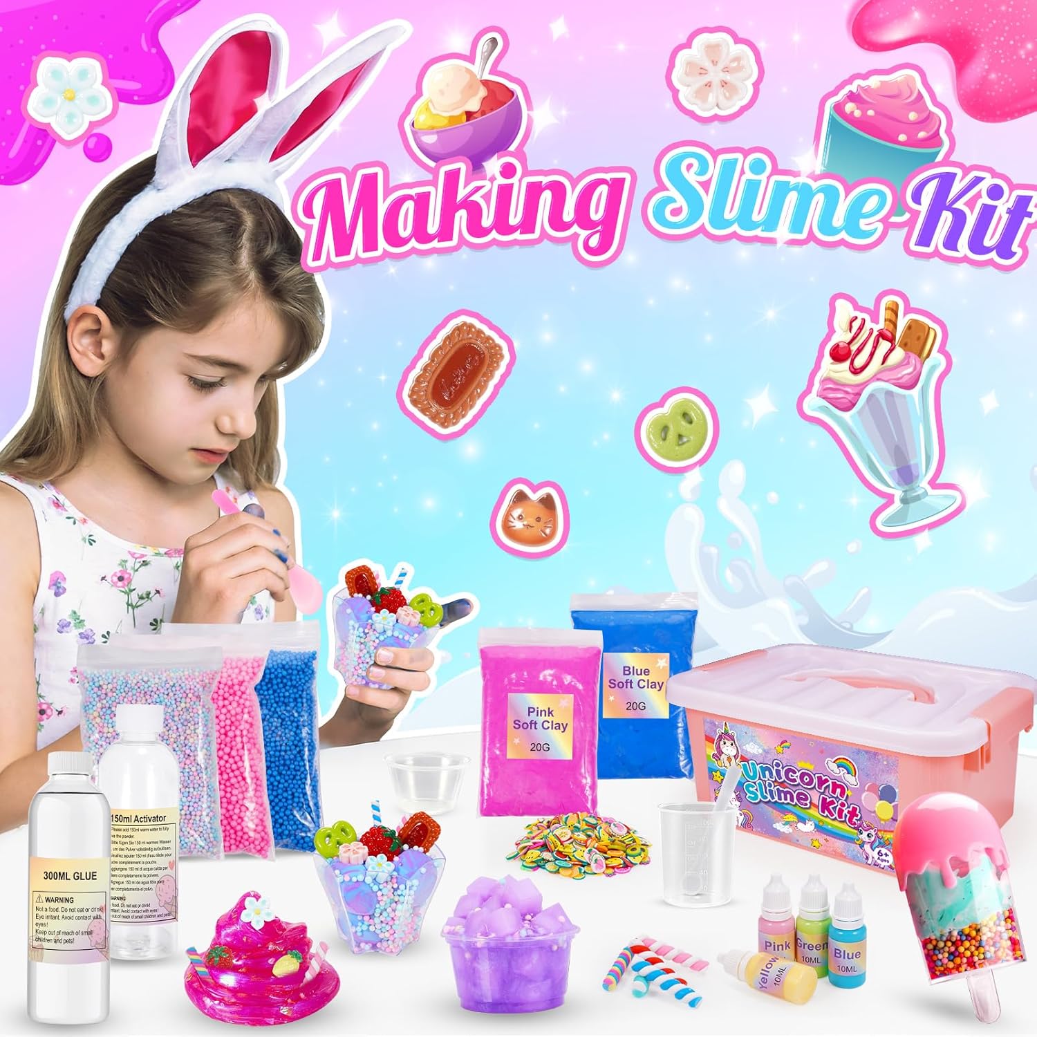 Detalle 2 de Adeokay Slime per Bambini: kit di slime alla frutta e dessert per creazioni infinite (6–12 anni)