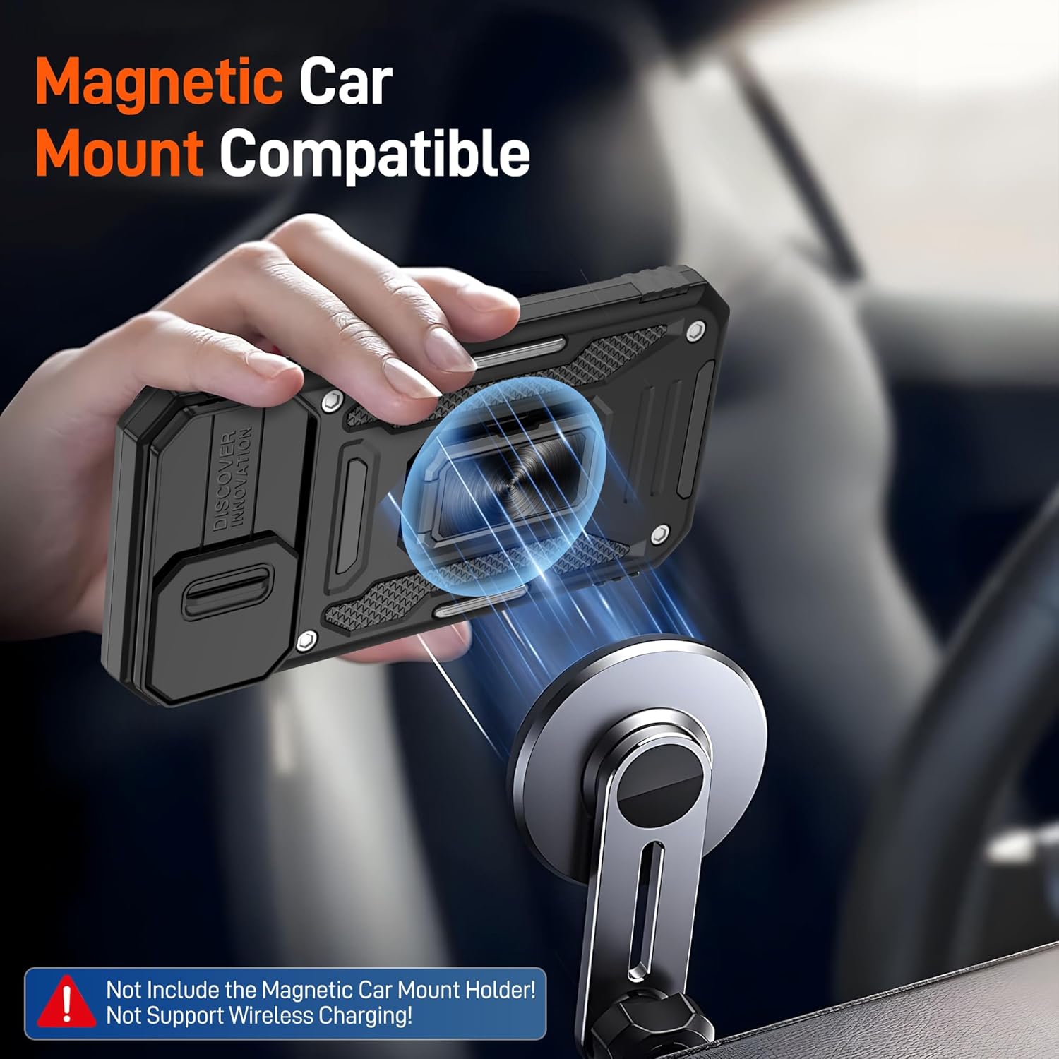 Thumbnail 3 de Jshru iPhone 15 Case with Screen Protector and Magnetic Kickstand