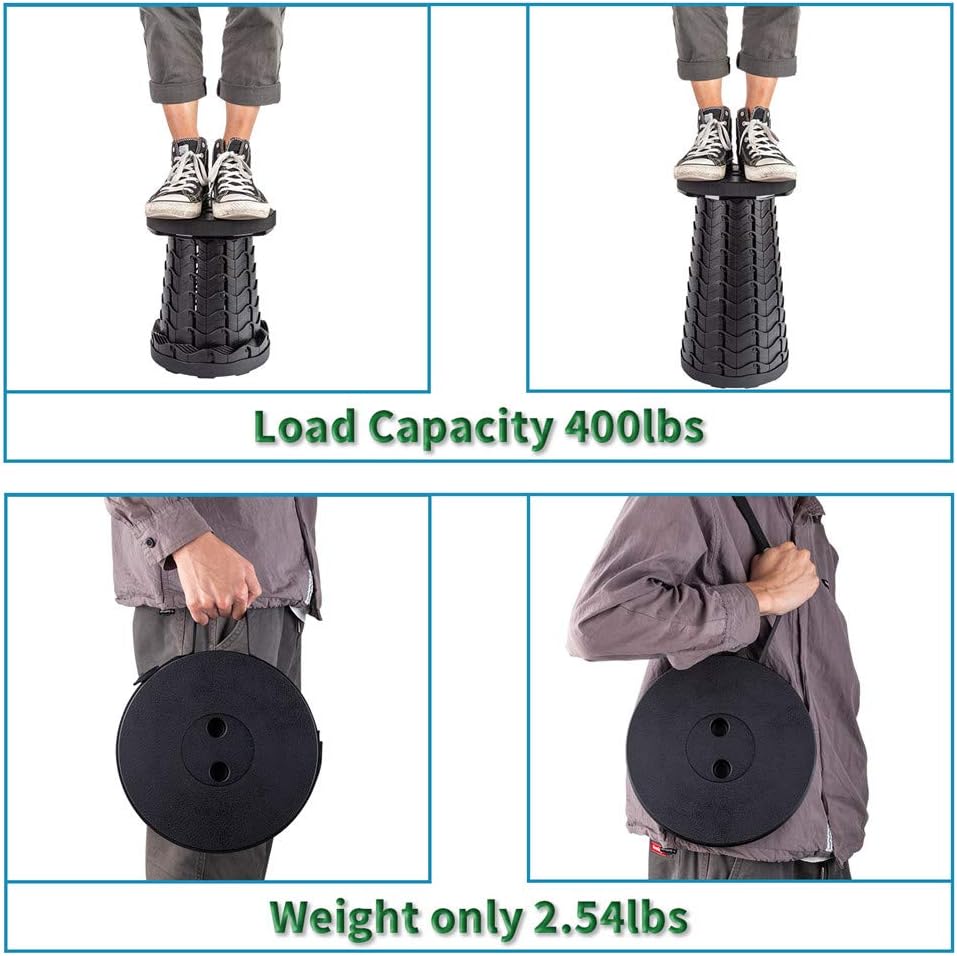 Thumbnail 3 de Boreeman Upgraded Folding Stool — Lightweight, 400lb Capacity, Telescoping 12-Position Height