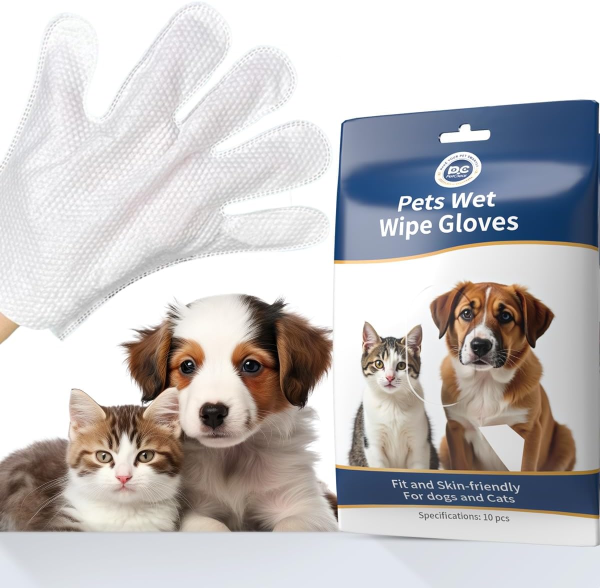 Petclear Fellpflegetücher Desodorierend für Hunde & Katzen