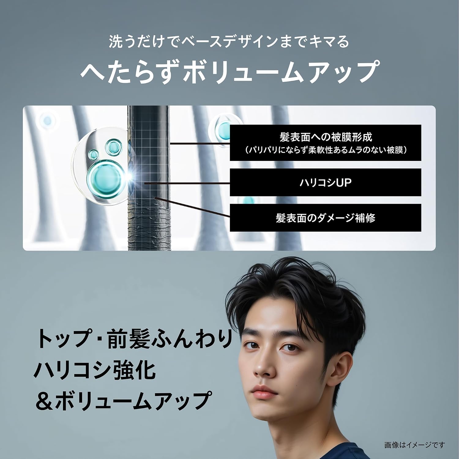 Detalle de UNO(ウーノ)ボリューム オールインワンシャンプー 480mL 4in1・シトラスグリーンティーの香り