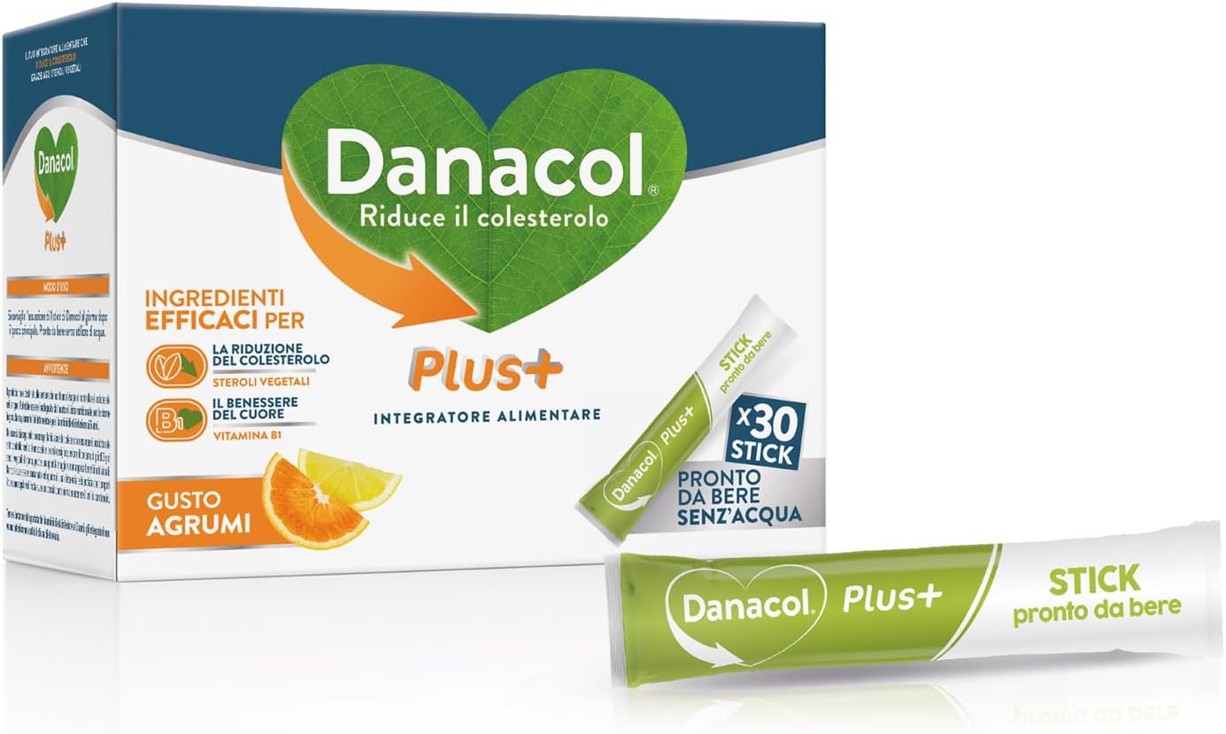 Detalle de Danacol Plus + Integratore Alimentare – 30 stick da 15 ml per ridurre il colesterolo