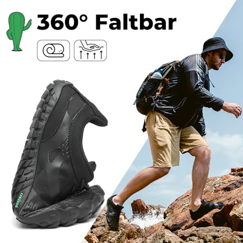 Thumbnail 5 de SAGUARO Barfußschuhe Vitality III – Barfußschuhe mit breiter Zehenbox, schwarz, Größe 43