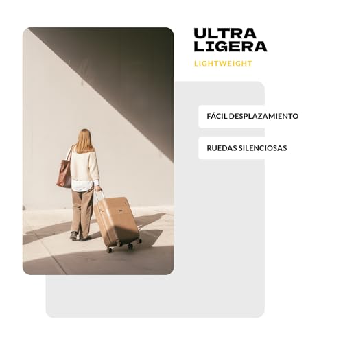 Detalle de VOYAN Maleta Cabina 55x40x20 Bio: Trolley Rígido ABS Lightweight con Ruedas Dobles