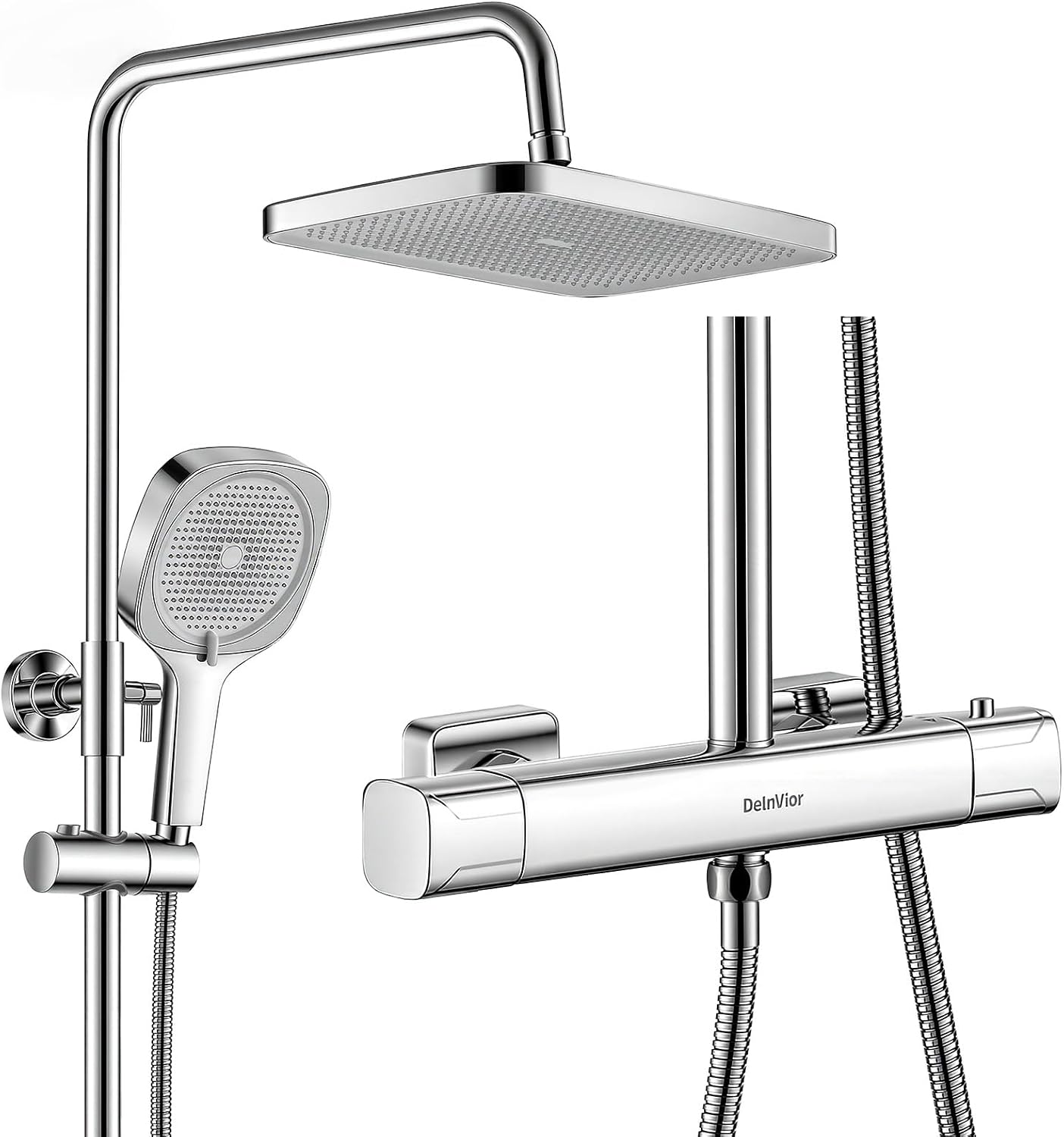 Detalle de DelnVior Duschsystem Thermostat 33×21 cm