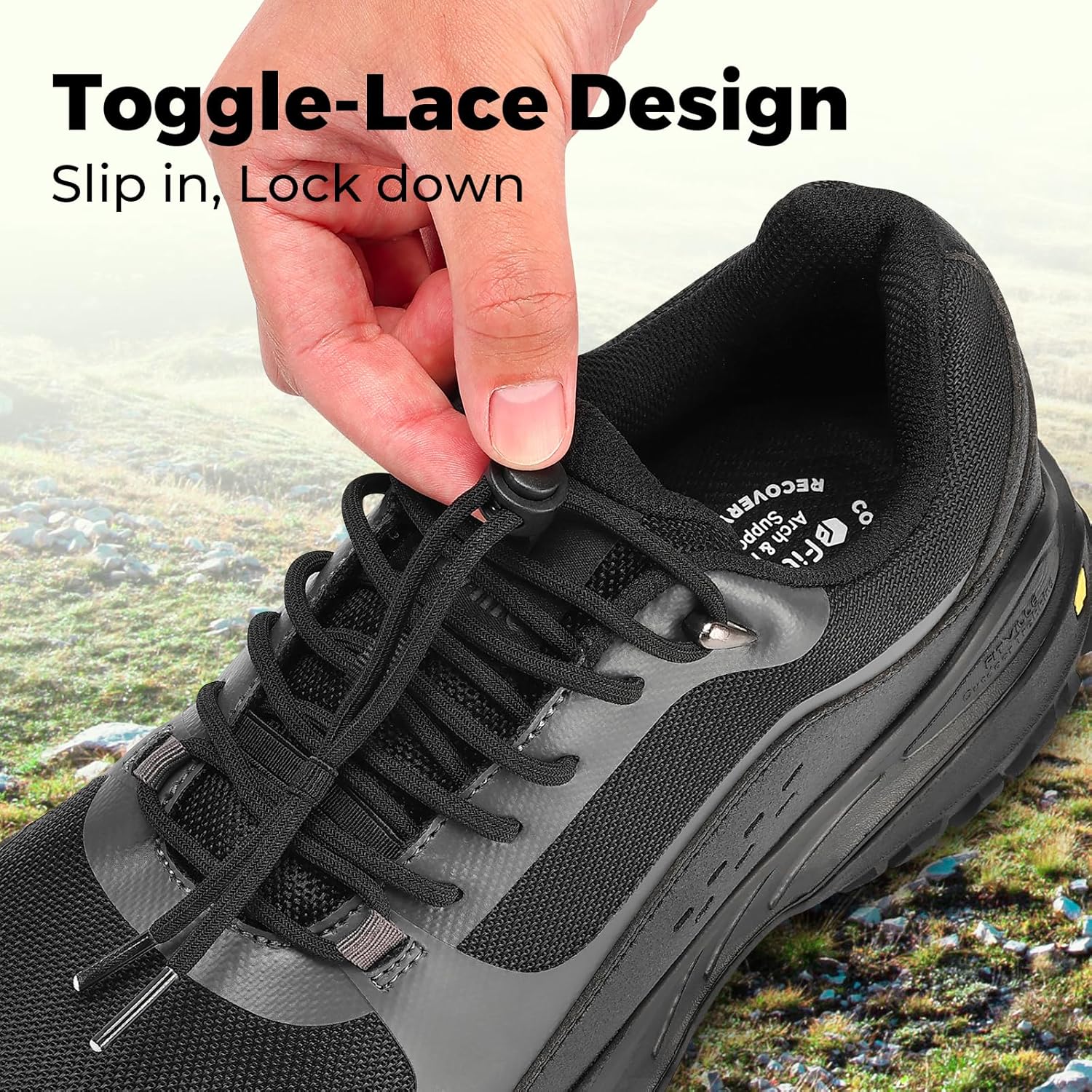 Thumbnail 6 de FitVille Extra Larges Chaussures Basses de Randonnée Homme – baskets de trekking antidérapantes et respirantes