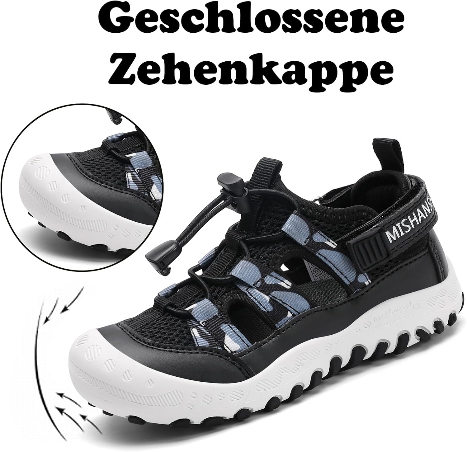 Thumbnail 2 de Mishansha Geschlossene Jungen Sandalen – Atmungsaktiv, leicht an- und auszuziehen, ideales Outdoor-Sommermodell (Gr. 24–38)