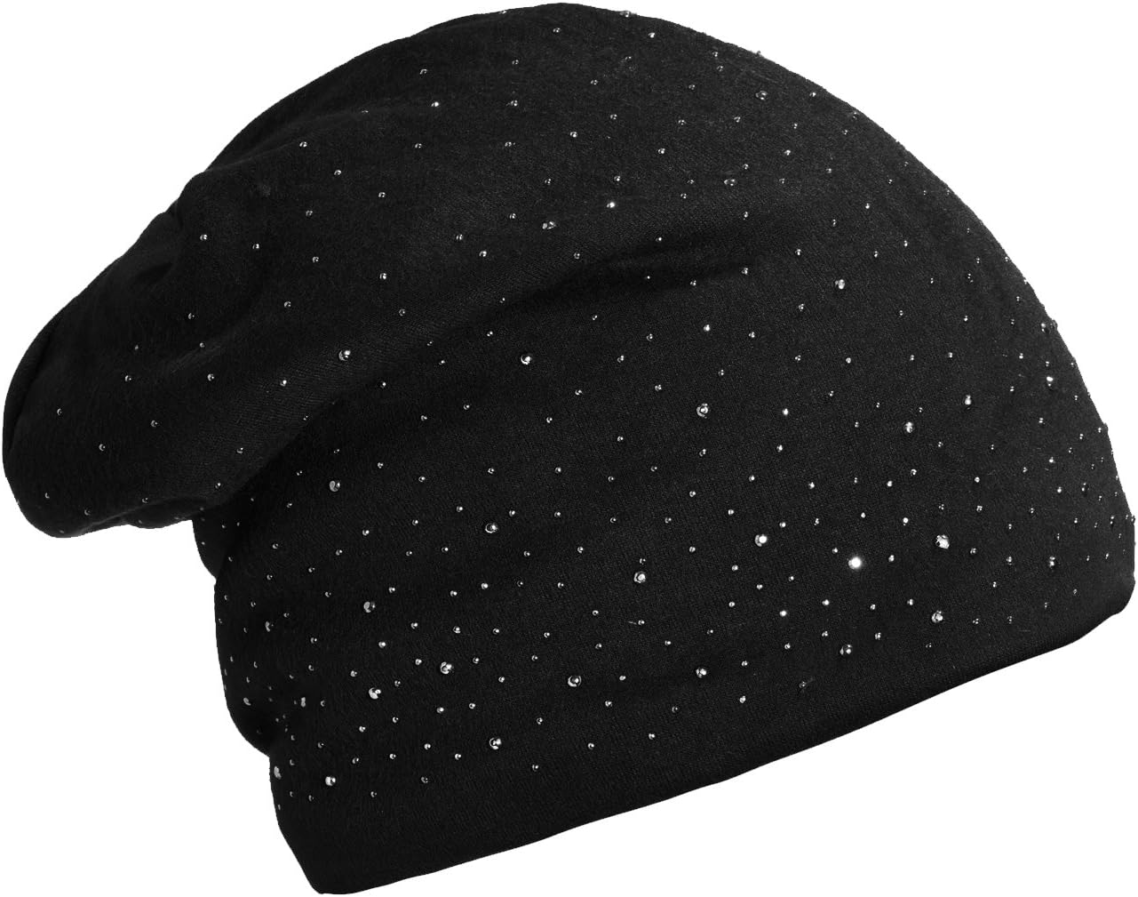 Detalle de DonDon Bonnet d'hiver Femme Slouch Beanie Souple avec Strass, Doublure Moelleuse et Chaude
