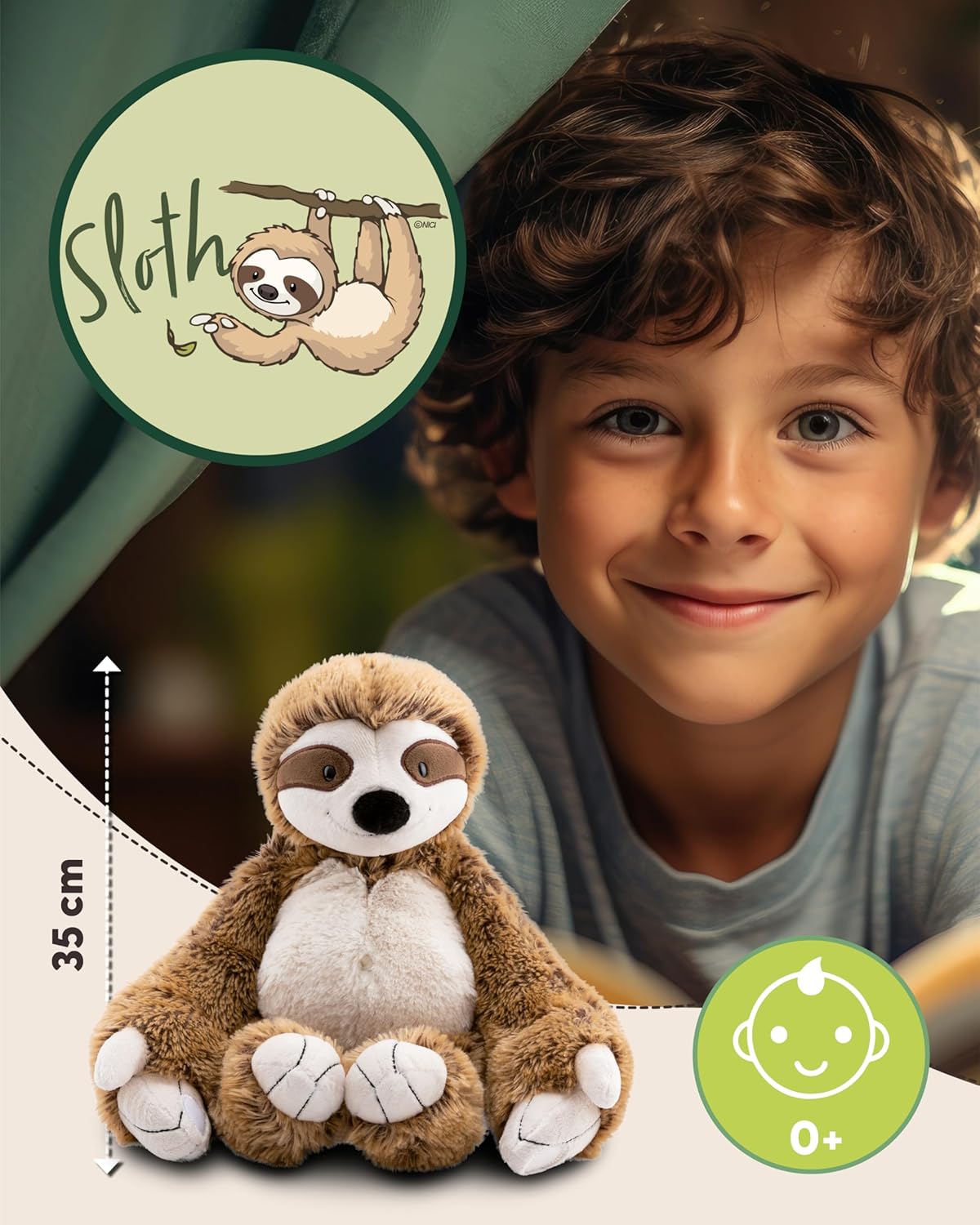 Thumbnail 1 de NICI Slobby peluche perezoso 35 cm marrón