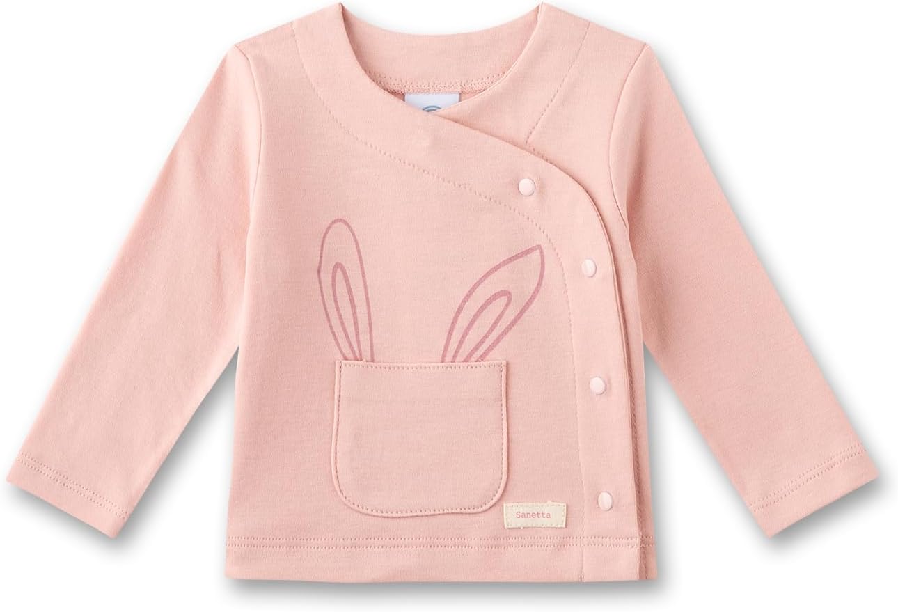 Sanetta Baby-Wickelshirt beige Hase – Bio-Baumwolle, GOTS-zertifiziert