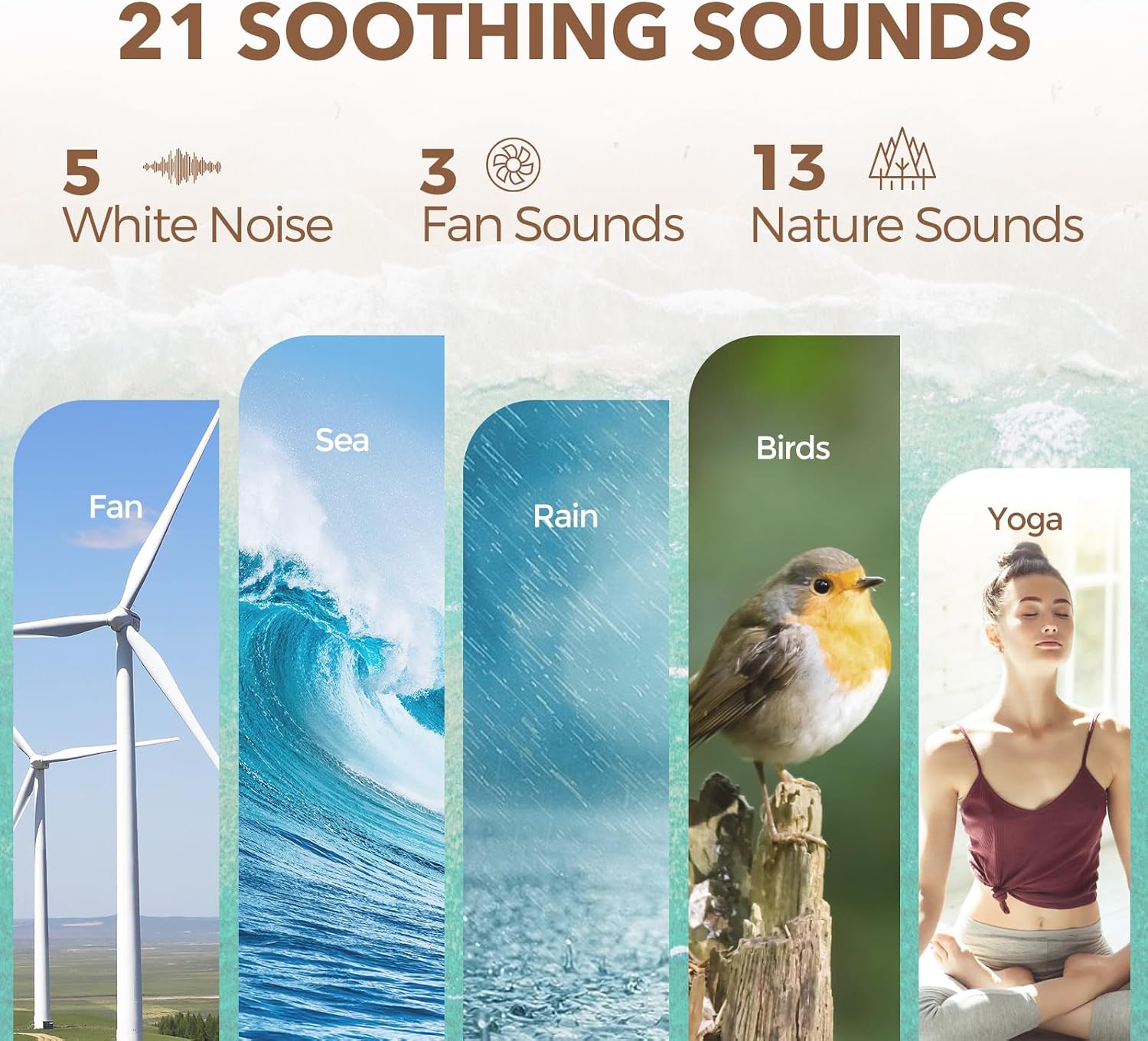 Thumbnail 6 de ANJANK White Noise Sound Machine Alarm Clock