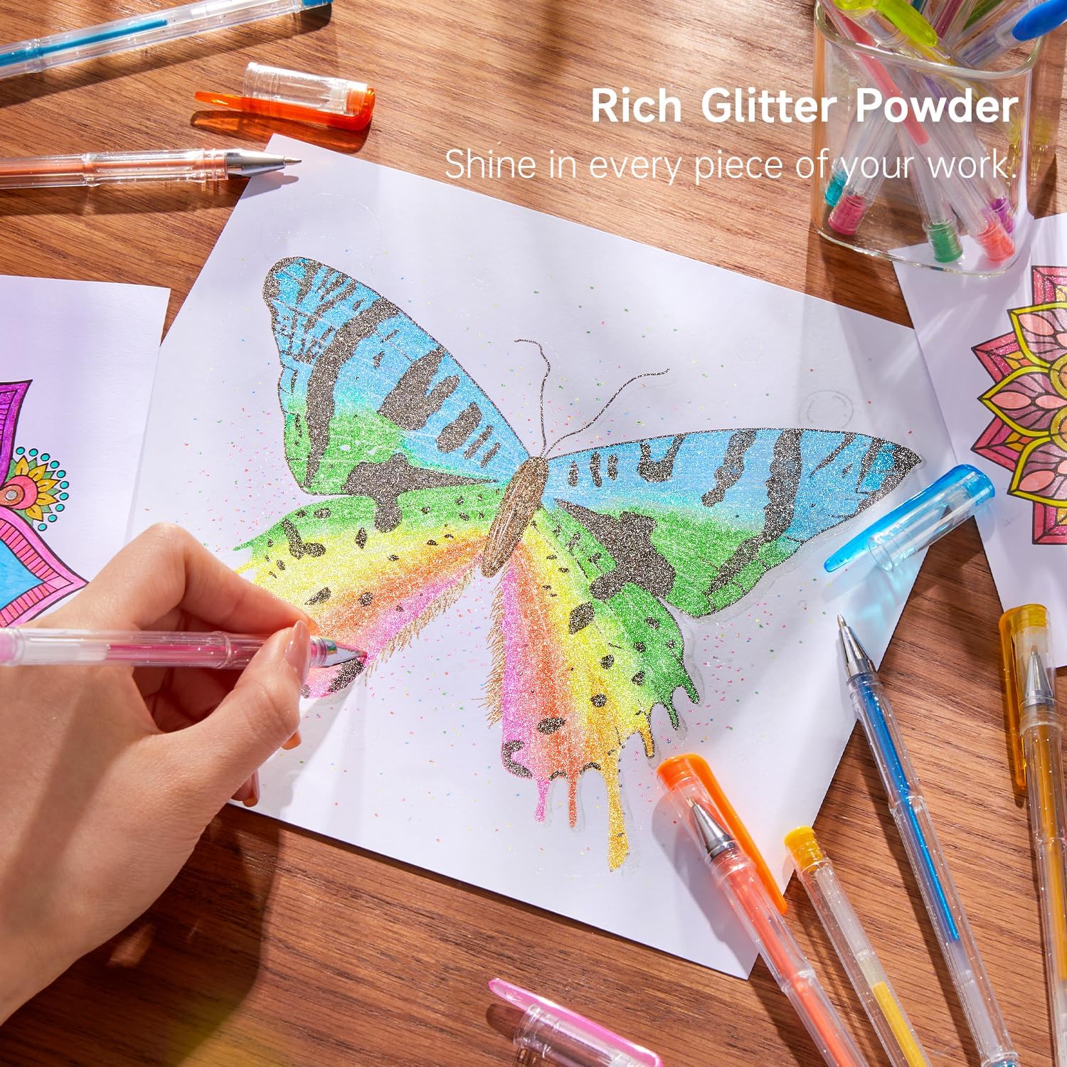 Thumbnail 3 de Shuttle Art Glitzer Gel Stifte 240er Set
