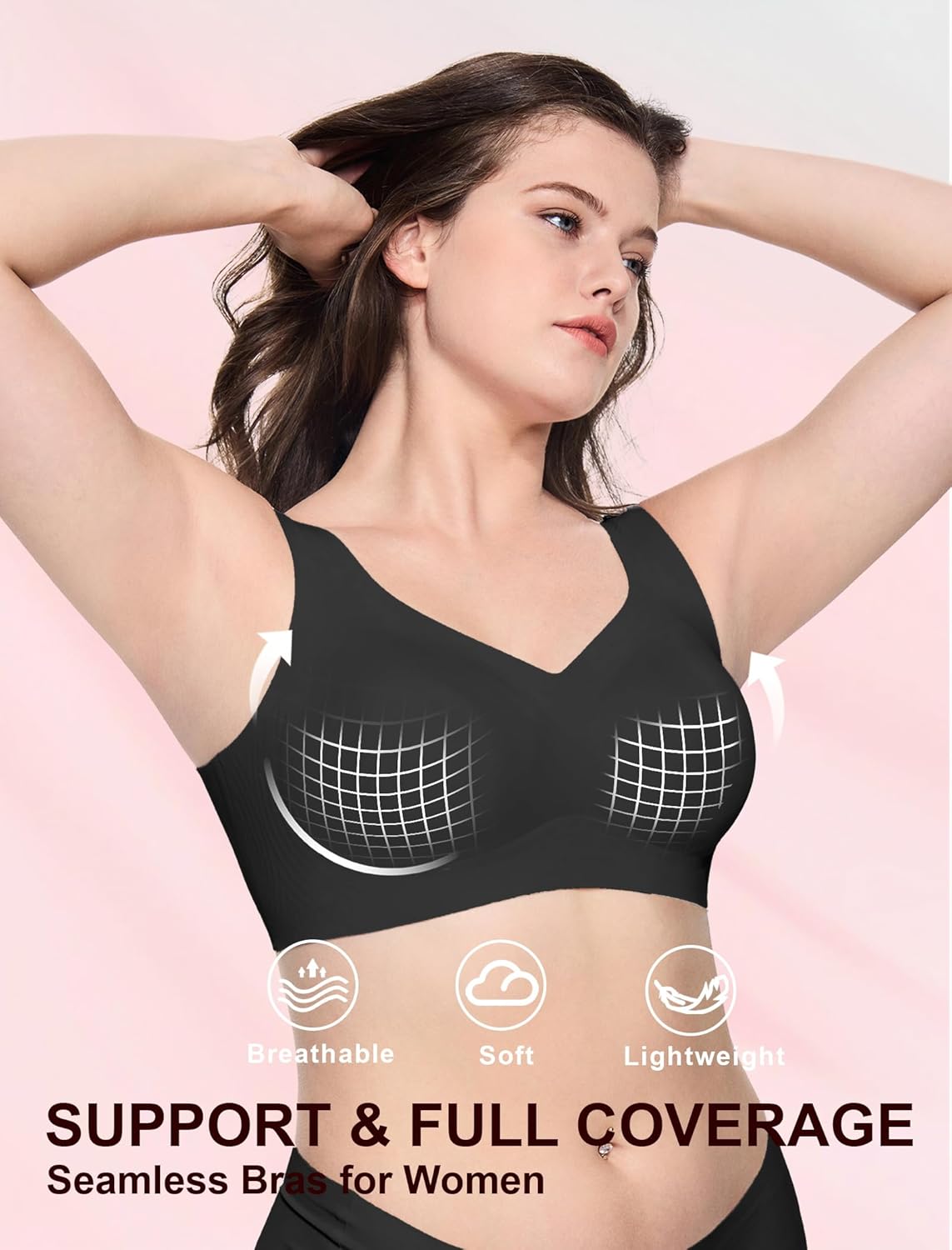 Thumbnail 3 de Soft Intention Jelly Wireless Bra (Seamless Push Up, Full Coverage) — Regular & Plus Size