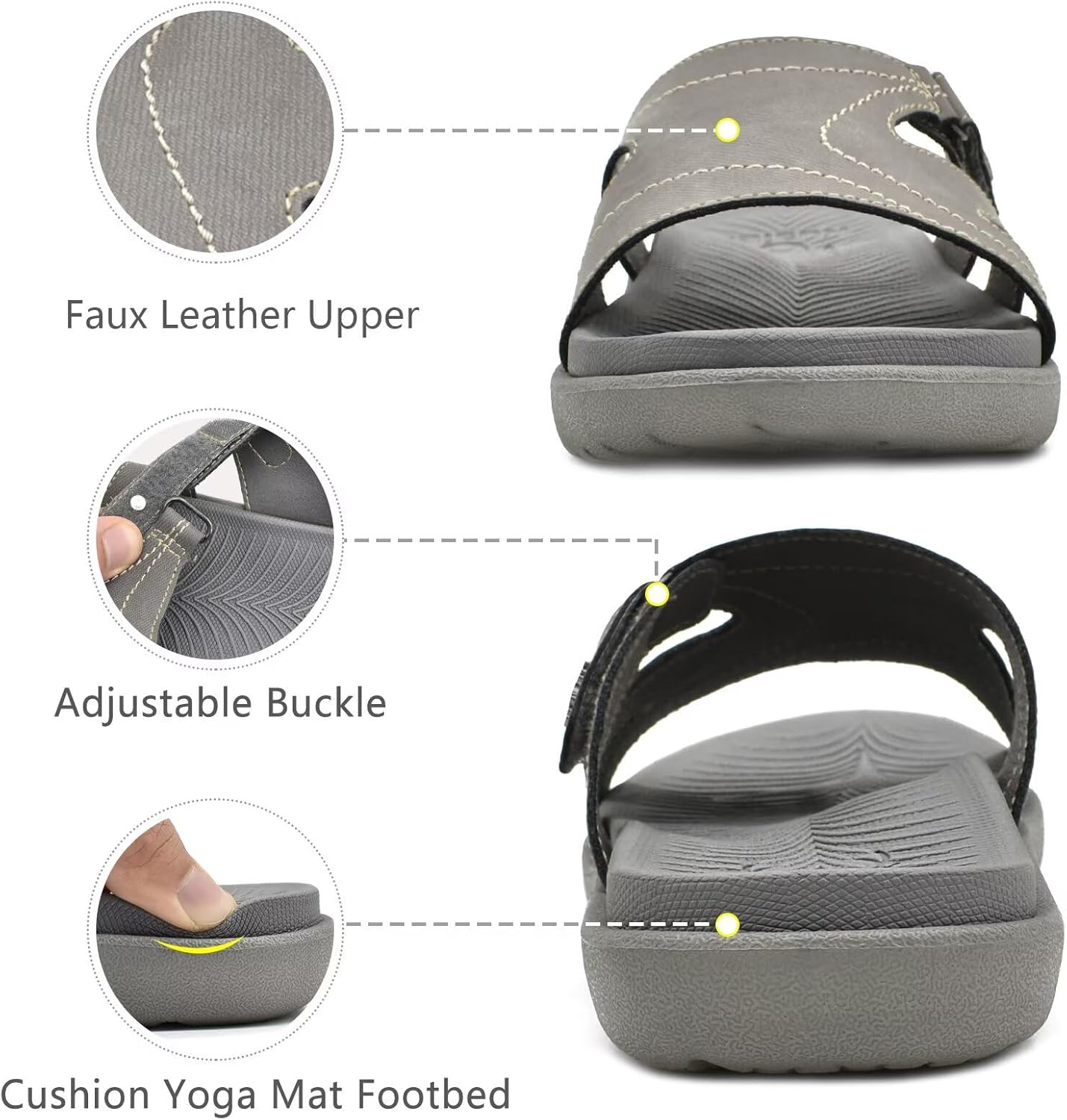 Thumbnail 4 de KuaiLu Women’s Fashion Orthotic Slides with Arch Support & Memory Foam Footbed