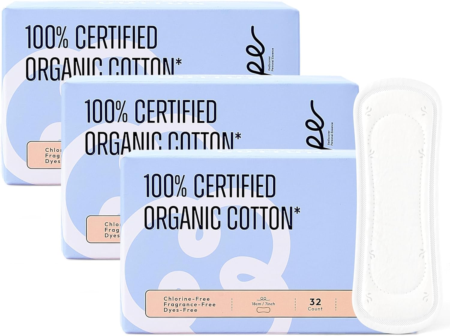 Detalle de Rpe Life Organic Long Panty Liners, 96ct