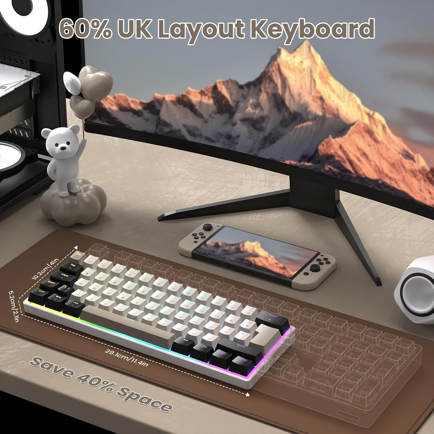 Detalle de MAGIC-REFINER MK21 60% wired mechanical keyboard