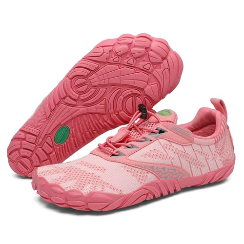 Detalle de SAGUARO Barefoot Zapatillas Minimalistas para Trail – Rosa Claro, Gr.38 (Free Ⅰ)