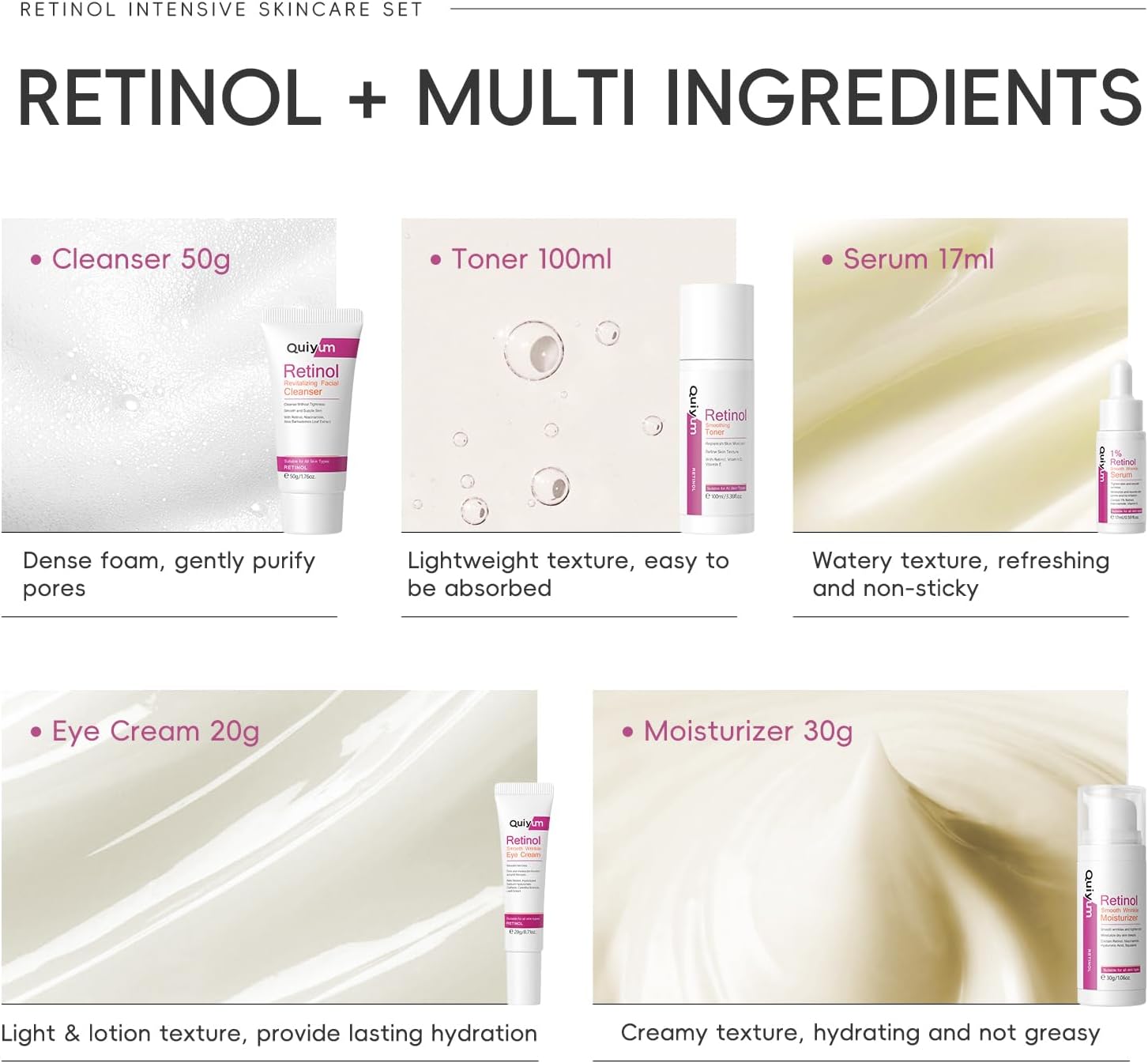 Thumbnail 3 de QUIYUM Retinol 5 piezas kit de cuidado facial 🧴