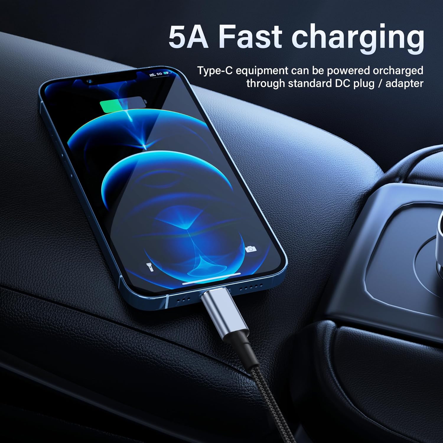 Thumbnail 2 de SinLoon PD 100W DC4530 to USB-C Cable: 18cm PD Aware Power Delivery for mobile, tablet and laptop charging
