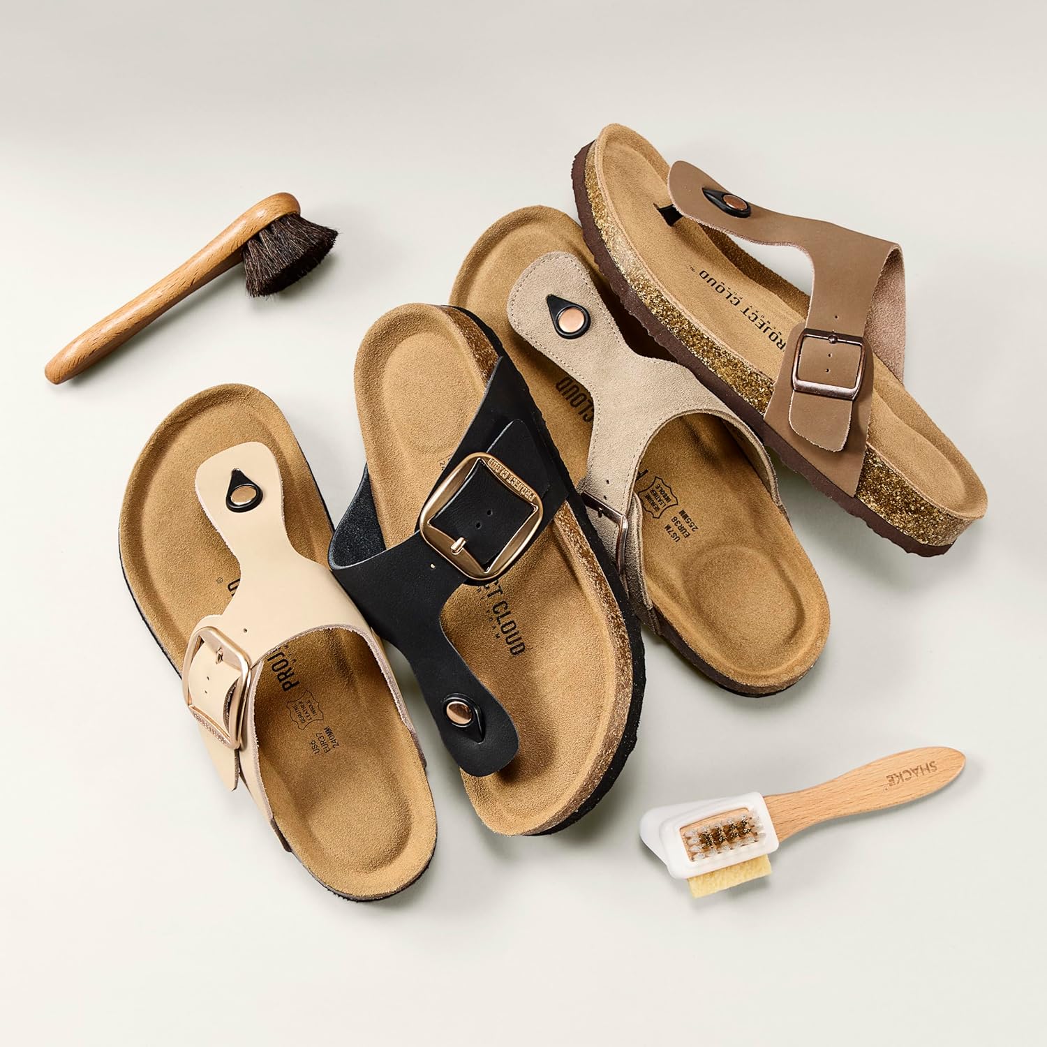 Thumbnail 2 de Project Cloud 100% Genuine Leather Thong Sandals for Women