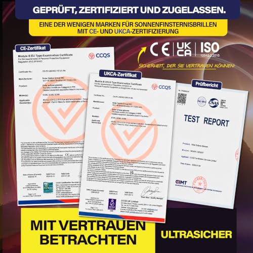 Thumbnail 3 de Solar Optics Sonnenfinsternisbrille 2er-Pack mit Handy-Filter – ISO 12312-2 & CE-zertifiziert, sicher beobachten + Smartphone-Filter-Set (AAS 2026)