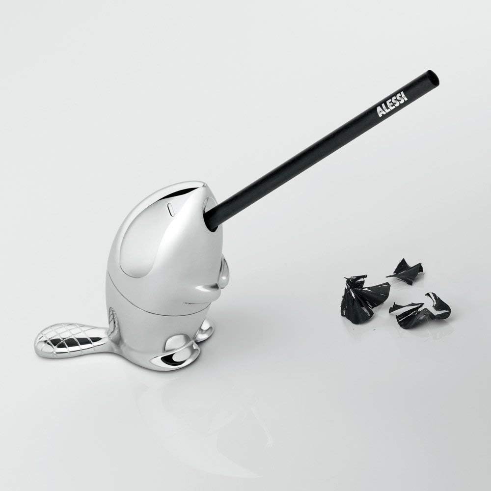Detalle de Alessi RT02 Kastor Temperamatite, Zama Cromata – design di Rodrigo Torres