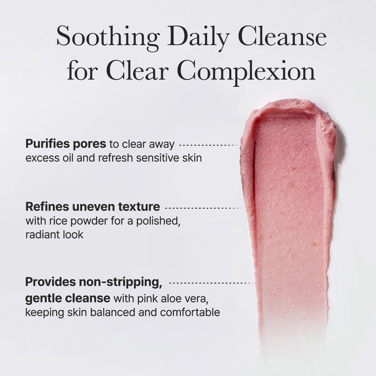 Detalle 2 de ARENCIA Rosehip Brightening Rice Mochi Face Cleanser & Daily Scrub (4.23oz) — Moisturizing exfoliating daily wash