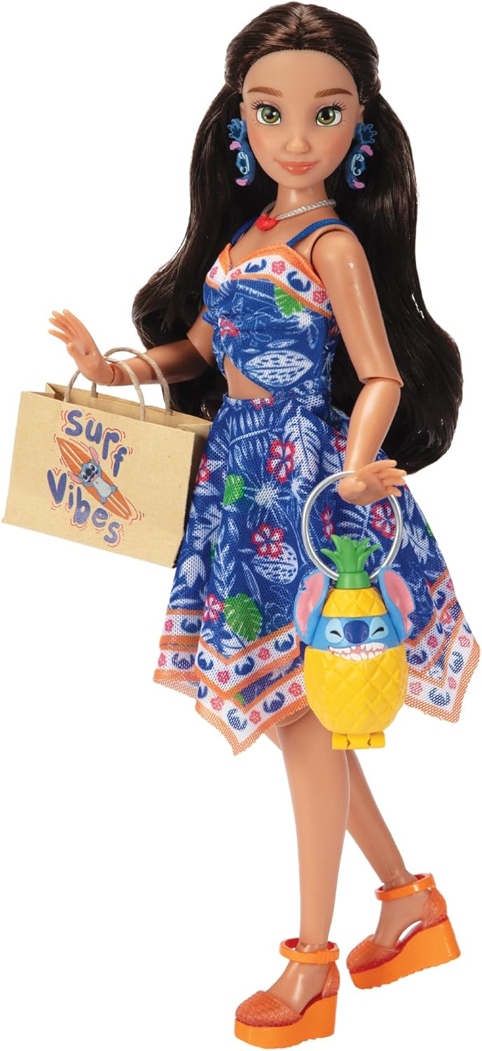 Detalle de Disney ILY 4EVER Stitch-Inspired Fashion Doll with 11.5" Height, 13-Point Articulation, Multi-Outfit Closet, and Glitter Mickey Ring (Amazon Exclusive)