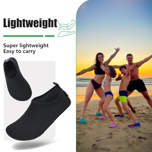 Detalle de SAGUARO Escarpines para Agua (Negro, 36/37 EU) – Protección y flexibilidad para buceo, snorkel y playa