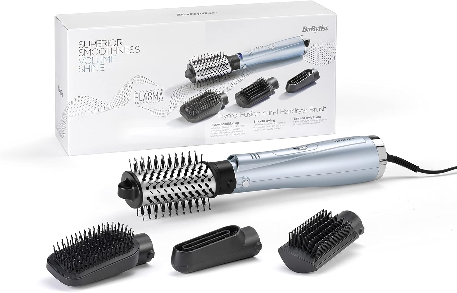 Detalle de BaByliss Hydro-Fusion 1000W hair dryer brush