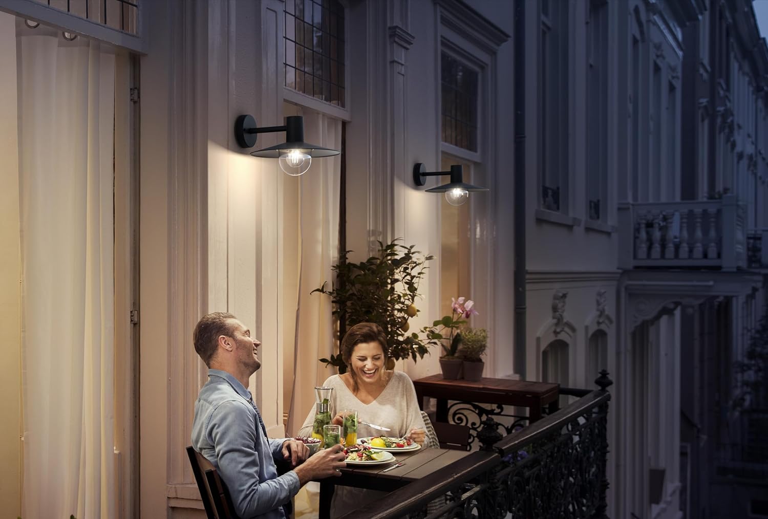 Thumbnail 1 de Philips myGarden Applique Skua da esterno E27 (nero) con attacco E27