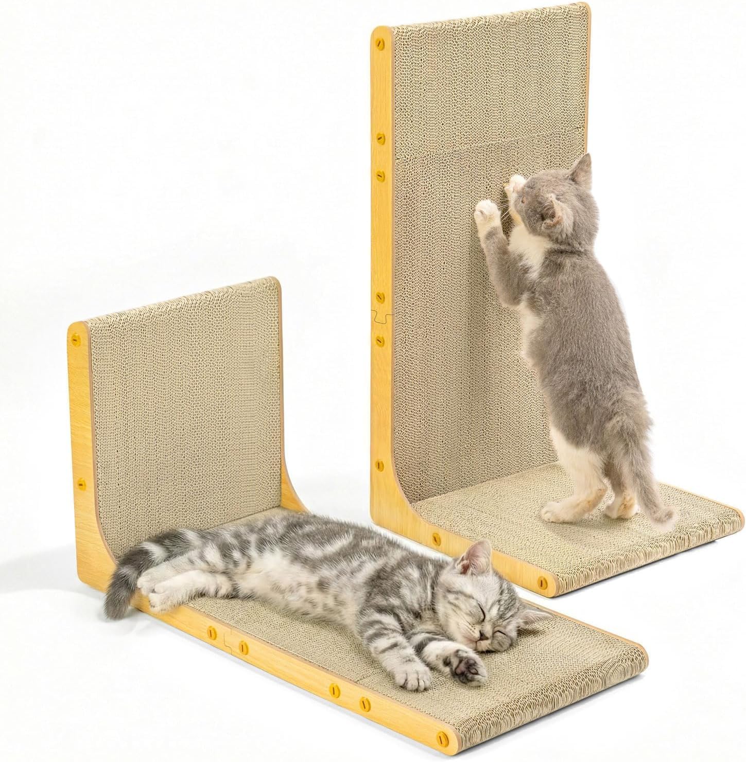 Thumbnail 6 de Coching Katzen Kratzbrett 3,5 cm dick – halbhohes Karton-Kratzpappe mit Katzenminze, 2er-Set