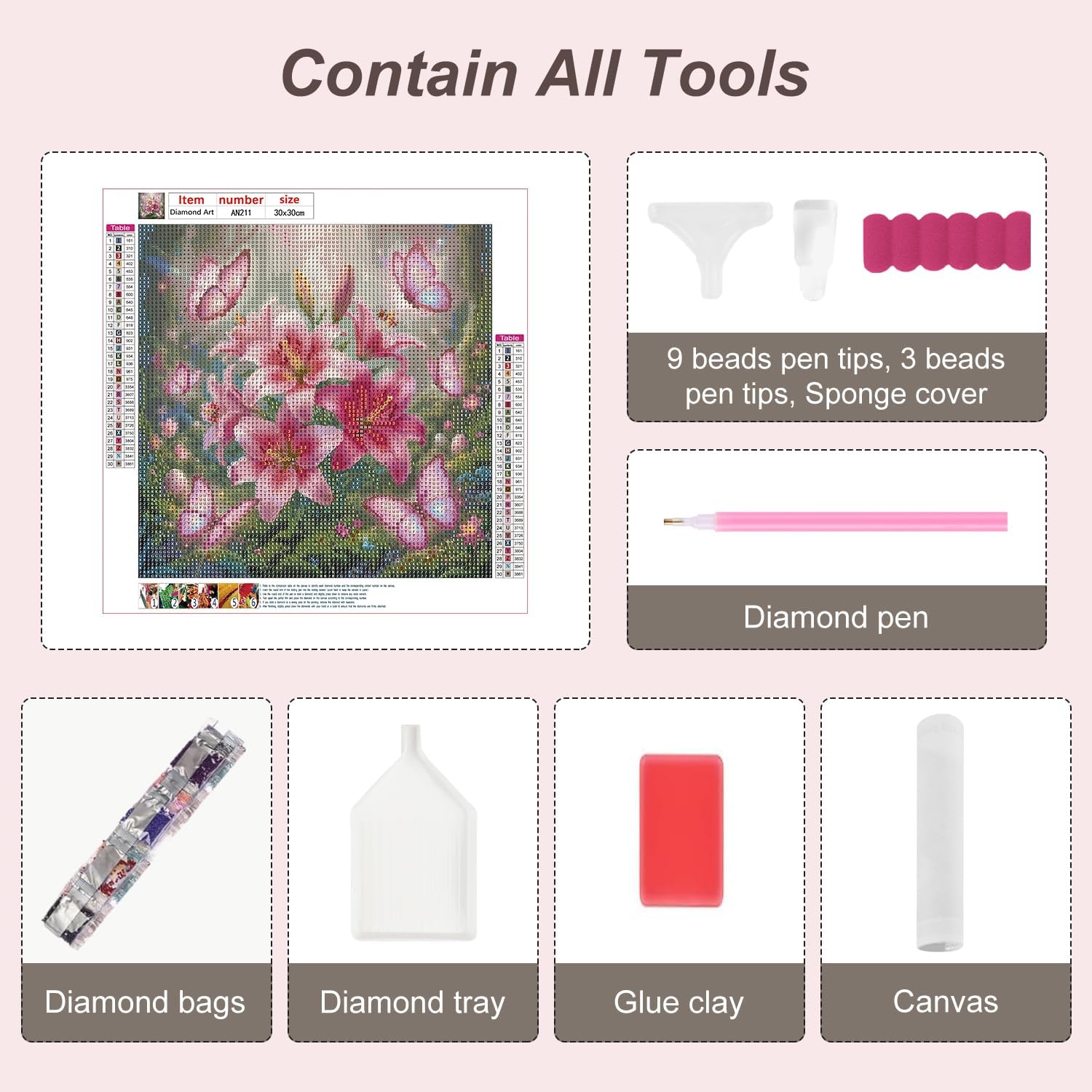 Thumbnail 5 de Anuver Diamond Painting Kit, 12 x 12-Inch