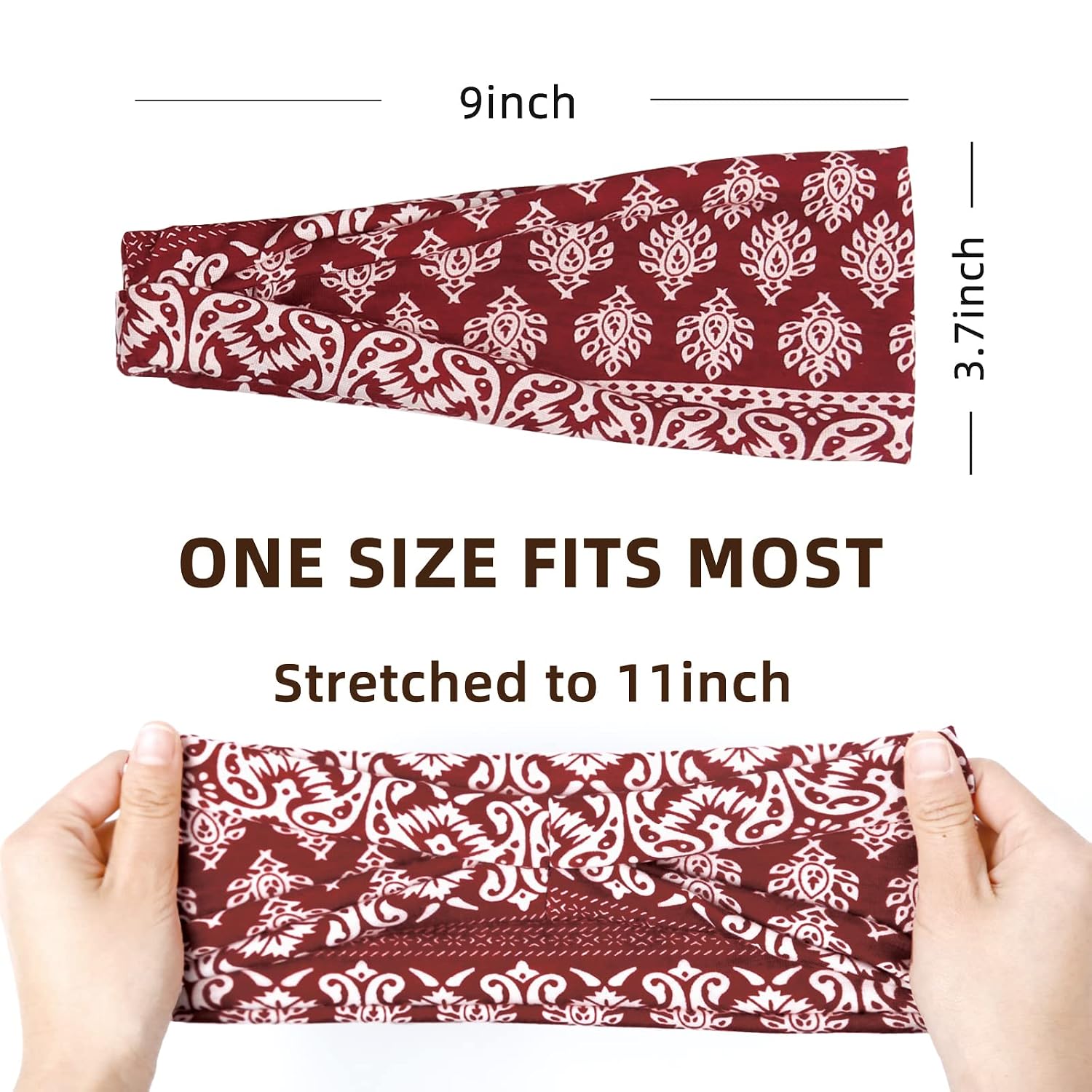 Thumbnail 2 de Huachi Boho Wide Headbands 6 Pack