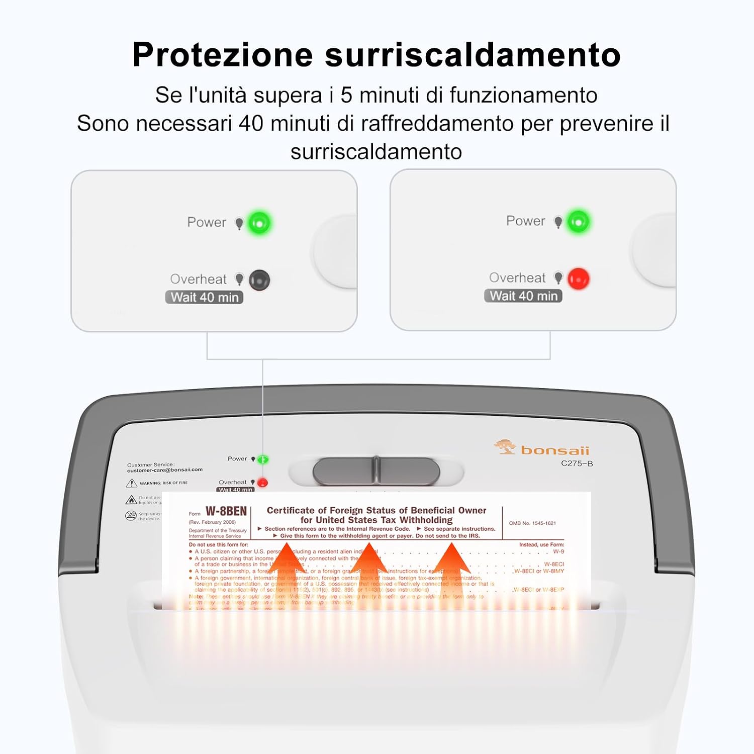 Detalle de Bonsaii C275-B distruggi documenti P4 10 fogli